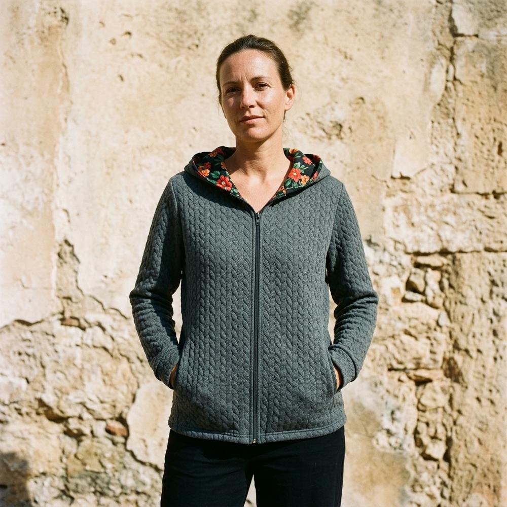 Madline24 - Milen | Gesteppte Langarm Jacke mit Kapuze Damen