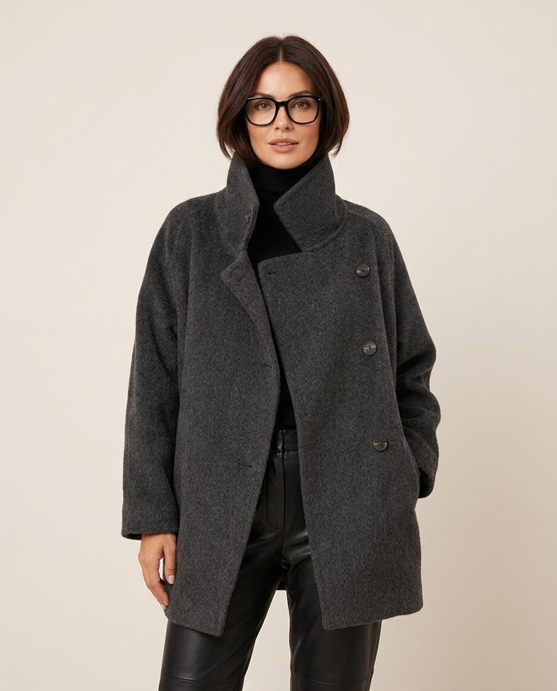 Madline24 - Armar | Weit Geschnittener Hochgeschlossener Mantel Unisex