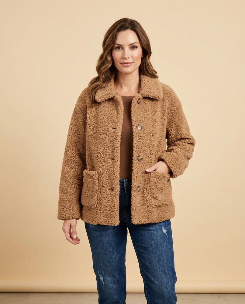 Madline24 - Yonav | Geknöpft Strukturiert Jacke Damen