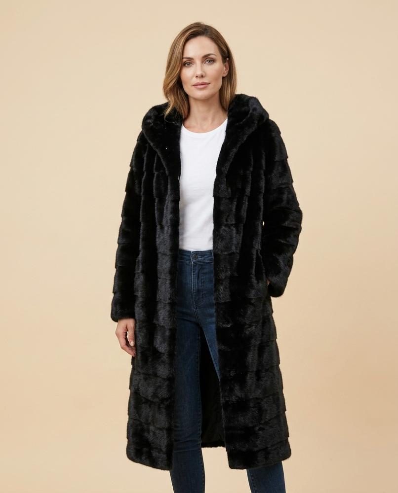 Madline24 - Nedan | Gefütterter Plüsch Mantel Damen
