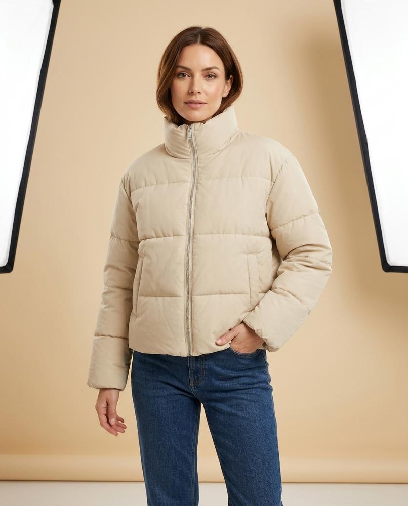 Madline24 - Serel | Wattierte Stehkragen Jacke Damen