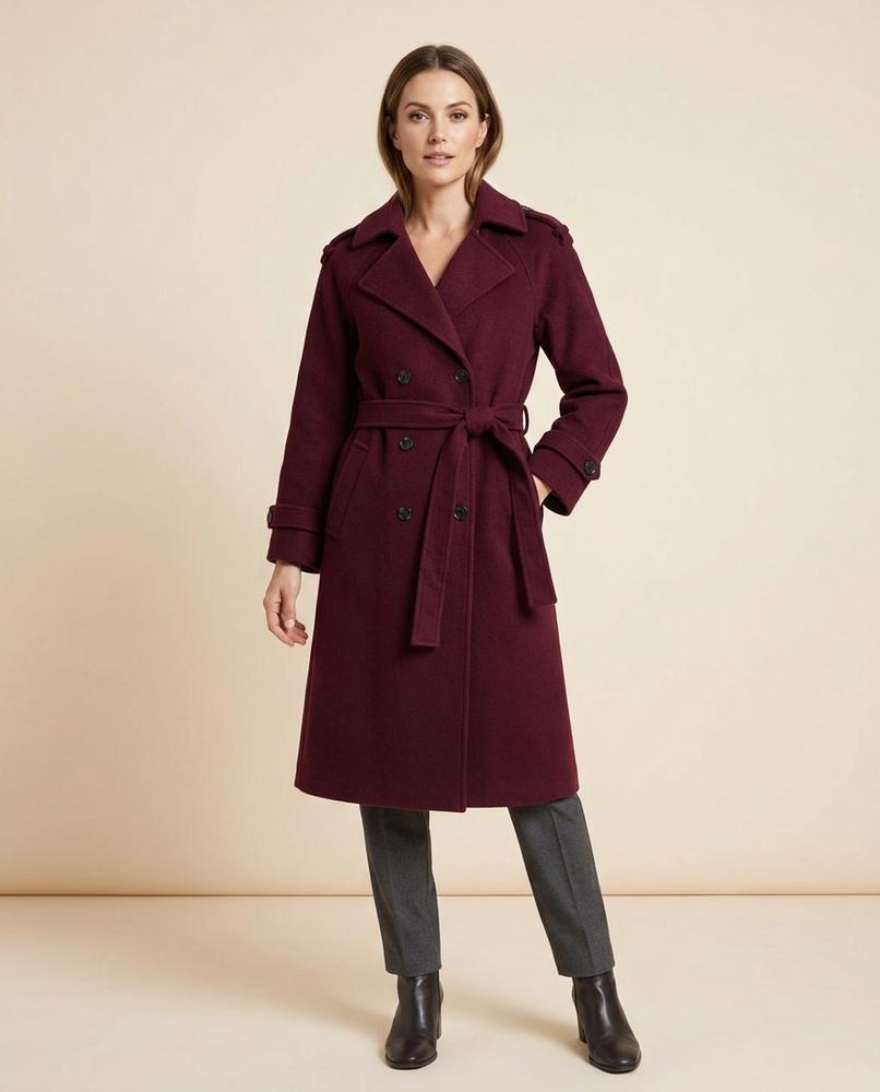 Madline24 - Tivel | Doppelreihig Gegürtet Mantel Damen