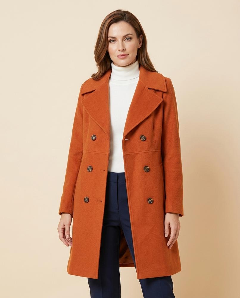 Madline24 - Zahal | Doppelreihiger Wärmender Mantel Damen