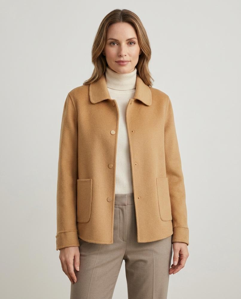 Madline24 - Sarel | Geknöpft Kurz Geschnitten Jacke Damen