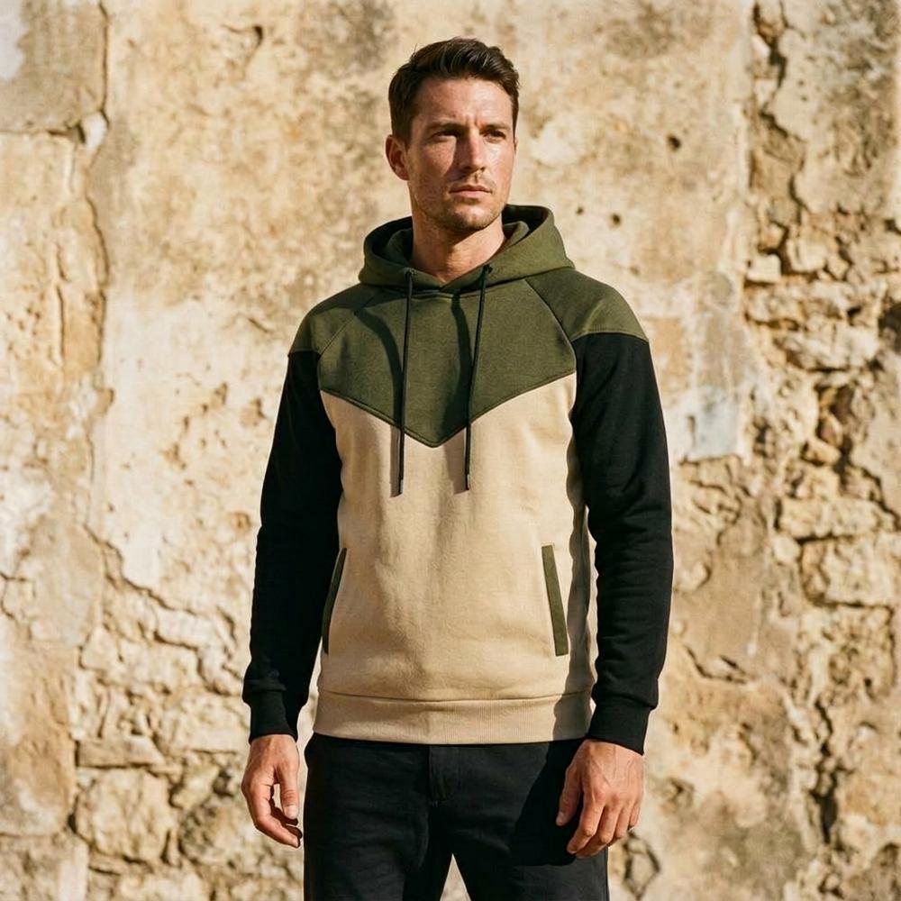Madline24 - Calin | Zweifarbiger Gekapuzter Hoodie Herren