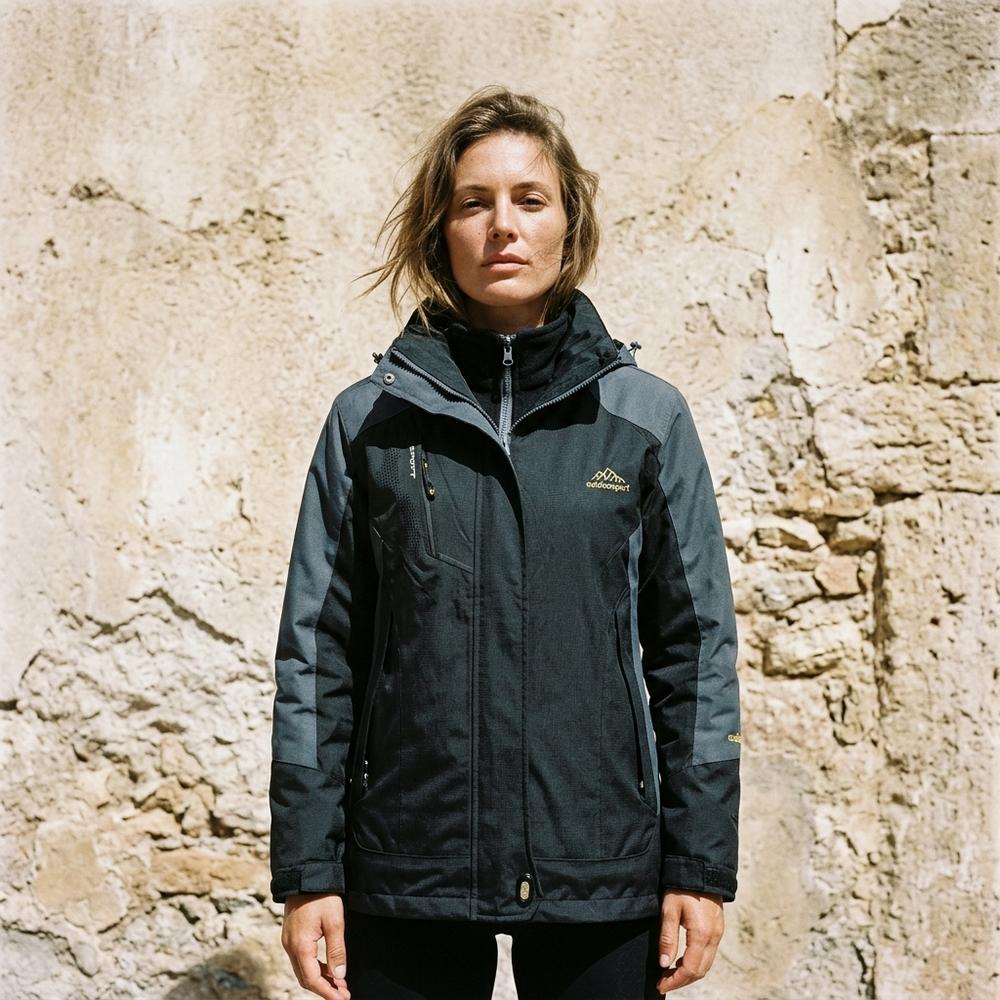 Madline24 - Vivel | Taillierte Fleece Winter Jacke Damen