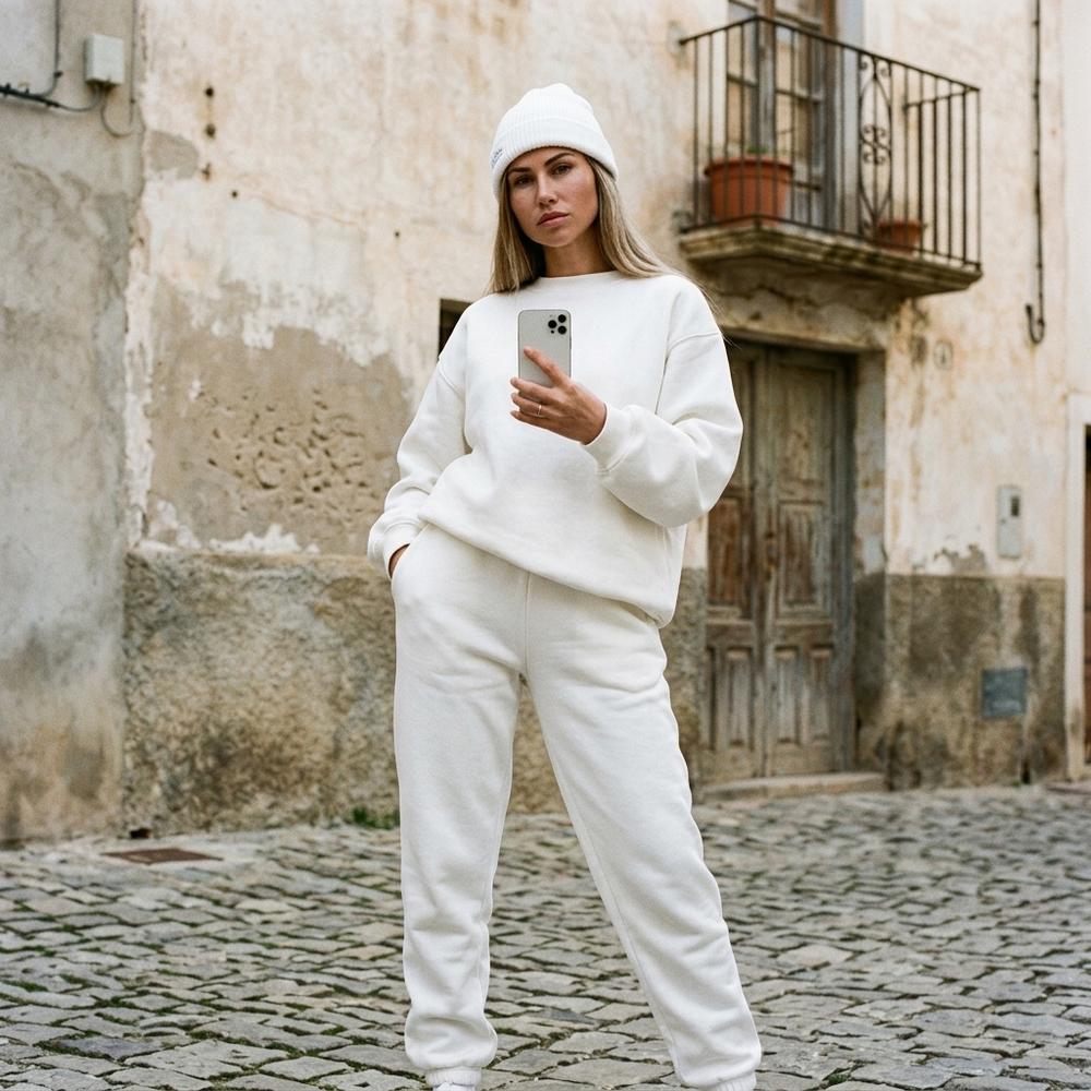 Madline24 - Yoral | Zweiteiliger Lockerer Anzug Hose und Pullover Damen