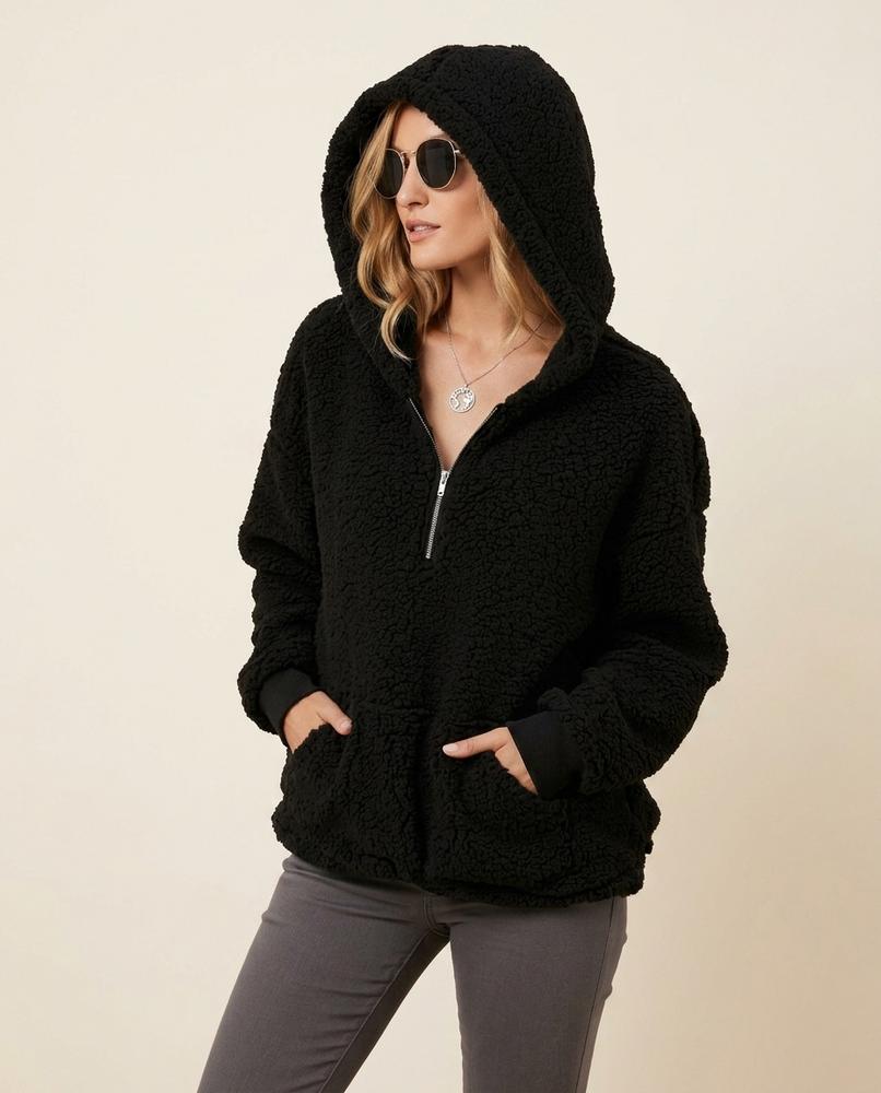 Madline24 - Lonav | Reißverschluss Fleece Hoodie Damen