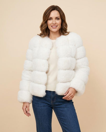 Madline24 - Nosil | Plüschig Offen Jacke Damen