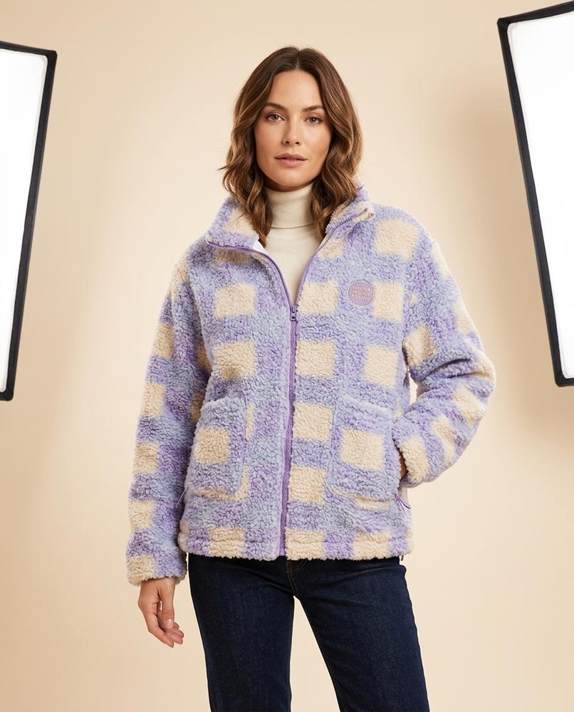 Madline24 - Elnor | Kariert Strukturiert Jacke Damen