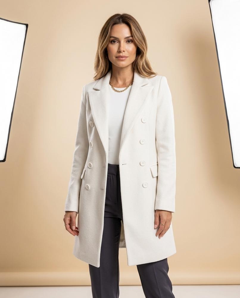 Madline24 - Maser | Zweireihig Tailliert Mantel Damen
