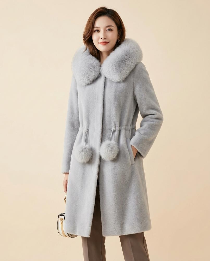 Madline24 - Nital | Gefütterter Kapuzen Mantel Damen