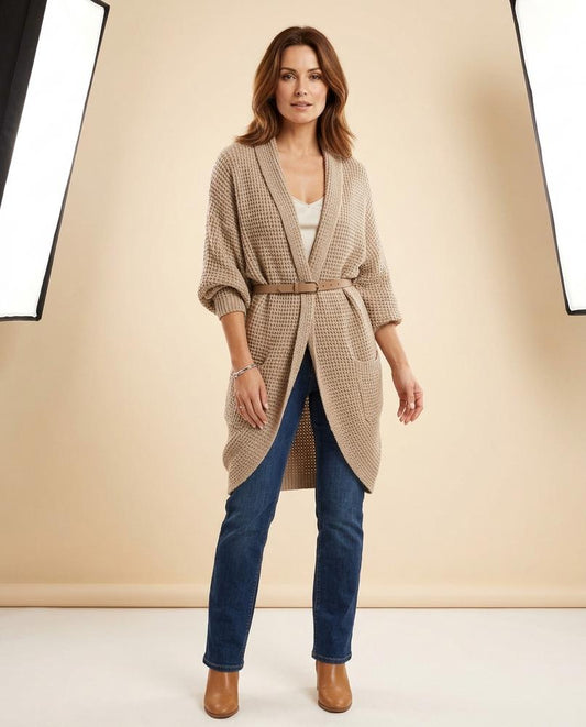 Madline24 - Lakar | Grobgestrickter Offener Cardigan Damen