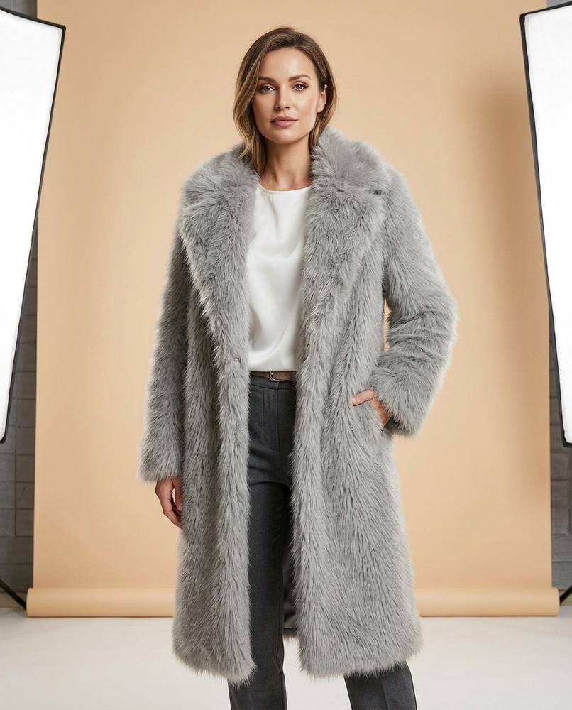 Madline24 - Sesel | Langflorig Gefüttert Mantel Unisex