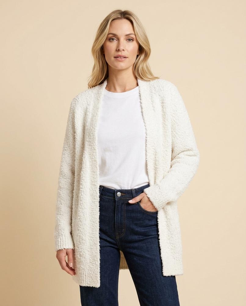 Madline24 - Zelen | Kapuzen Strukturiert Cardigan Damen