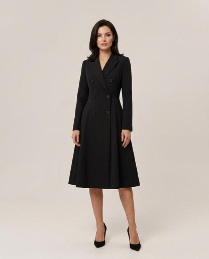Madline24 - Comin | Doppelreihig Tailliert Kleid Damen