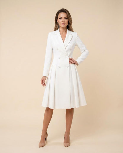 Madline24 - Comin | Doppelreihig Tailliert Kleid Damen