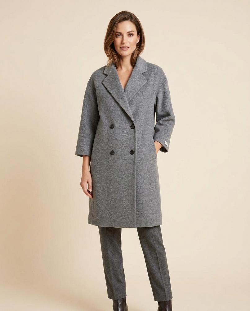 Madline24 - Arlev | Zweireihiger Woll Mantel Damen