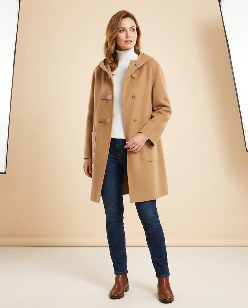 Madline24 - Arsin | Geknebelter Kapuzierter Mantel Damen