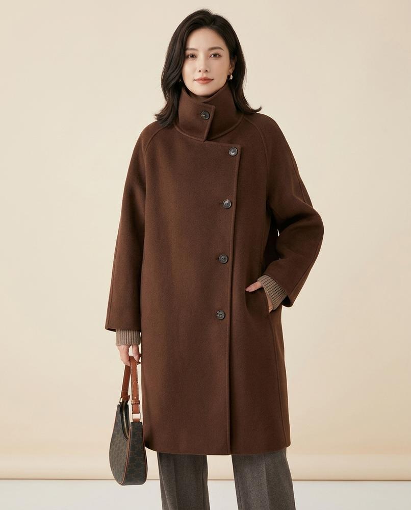 Madline24 - Armar | Weit Geschnittener Hochgeschlossener Mantel Unisex