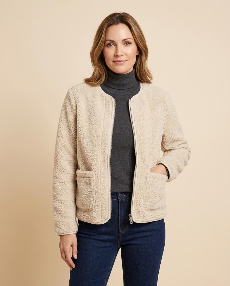 Madline24 - Rator | Gefütterte Strukturierte Jacke Damen