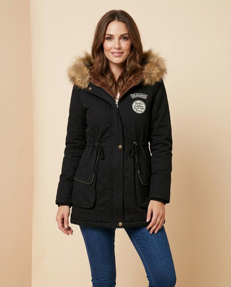 Madline24 - Nemer | Gefütterter Fellbesetzter Mantel Damen