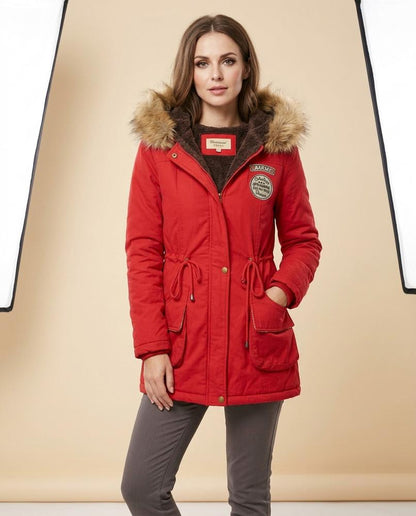 Madline24 - Nemer | Gefütterter Fellbesetzter Mantel Damen
