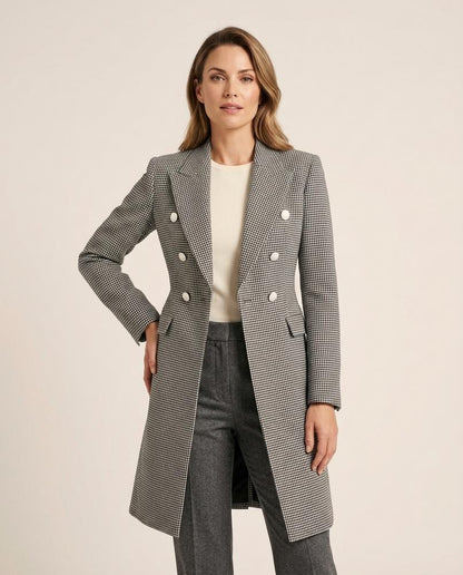 Madline24 - Zevel | Tailliert Doppelreihig Mantel Damen