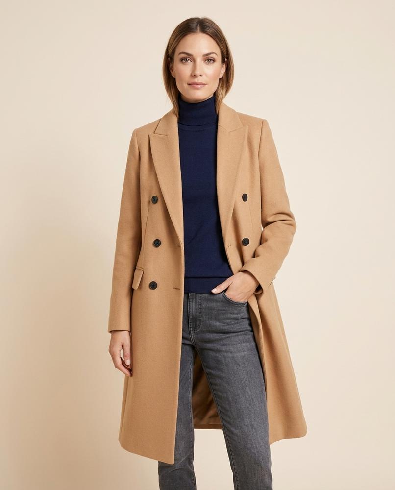 Madline24 - Vanav | Doppelreihiger Langer Mantel Damen