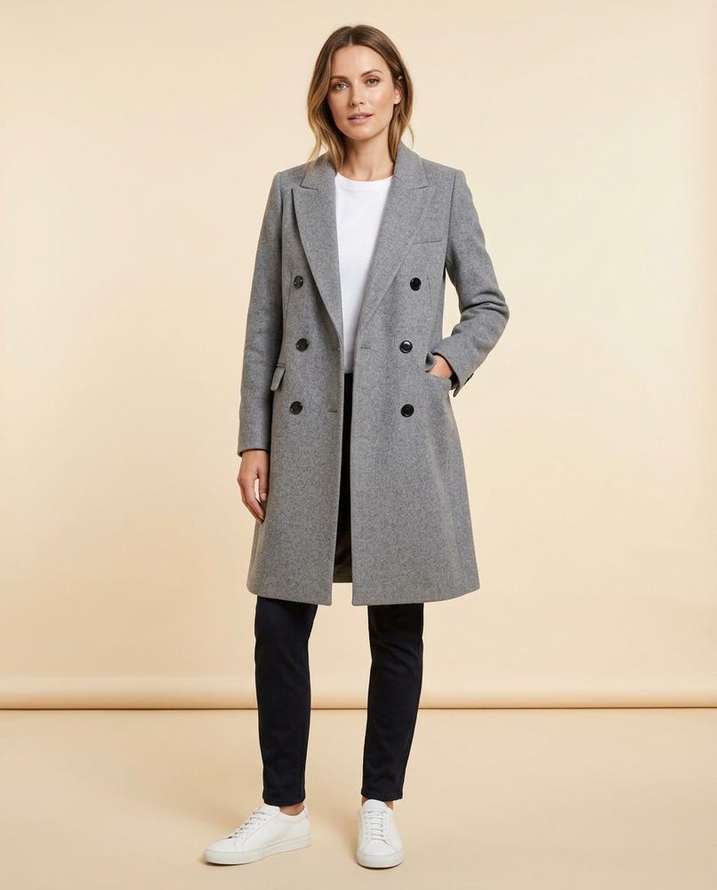 Madline24 - Tiren | Zweireihig Tailliert Mantel Damen