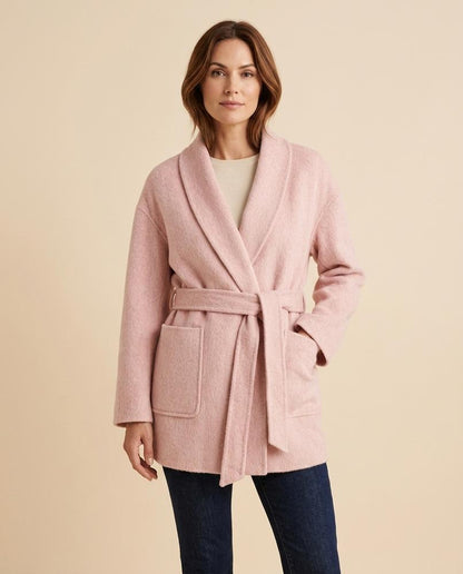 Madline24 - Titir | Gegürtet Woll Mantel Damen
