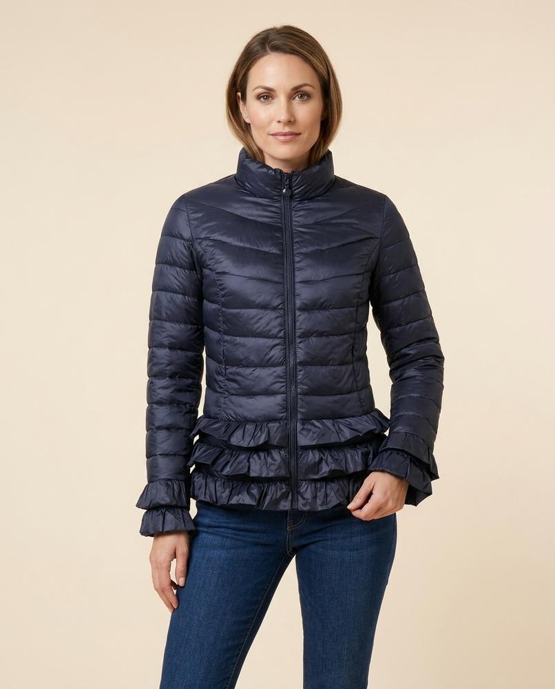 Madline24 - Malin | Gesteppt Gerüscht Jacke Damen