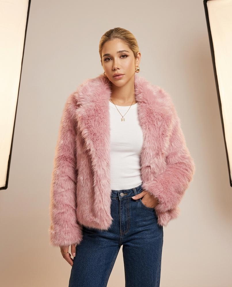 Madline24 - Kevar | Flauschig Langärmelig Jacke Damen