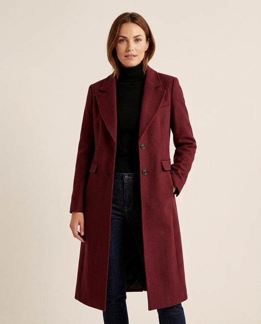 Madline24 - Almon | Einreihig Gefüttert Mantel Damen