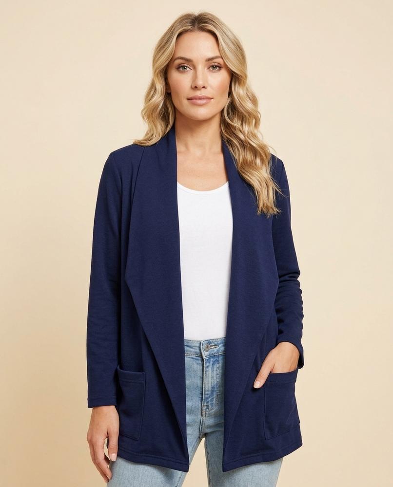 Madline24 - Lalev | Langer Offener Cardigan Damen