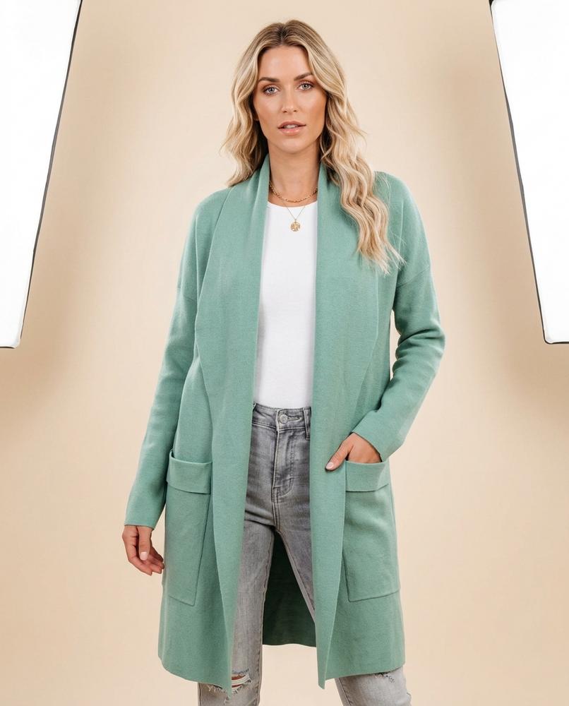 Madline24 - Lalev | Langer Offener Cardigan Damen