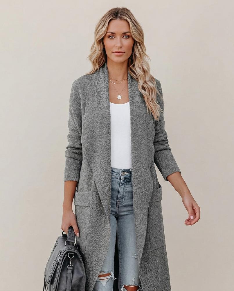 Madline24 - Lalev | Langer Offener Cardigan Damen