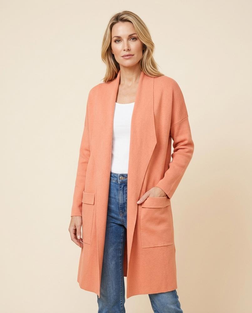 Madline24 - Lalev | Langer Offener Cardigan Damen
