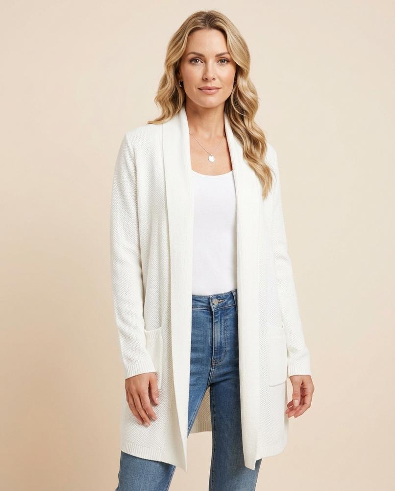 Madline24 - Lalev | Langer Offener Cardigan Damen