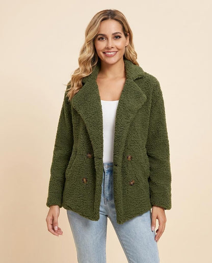 Madline24 - Lomon | Doppelreihig Strukturiert Jacke Damen