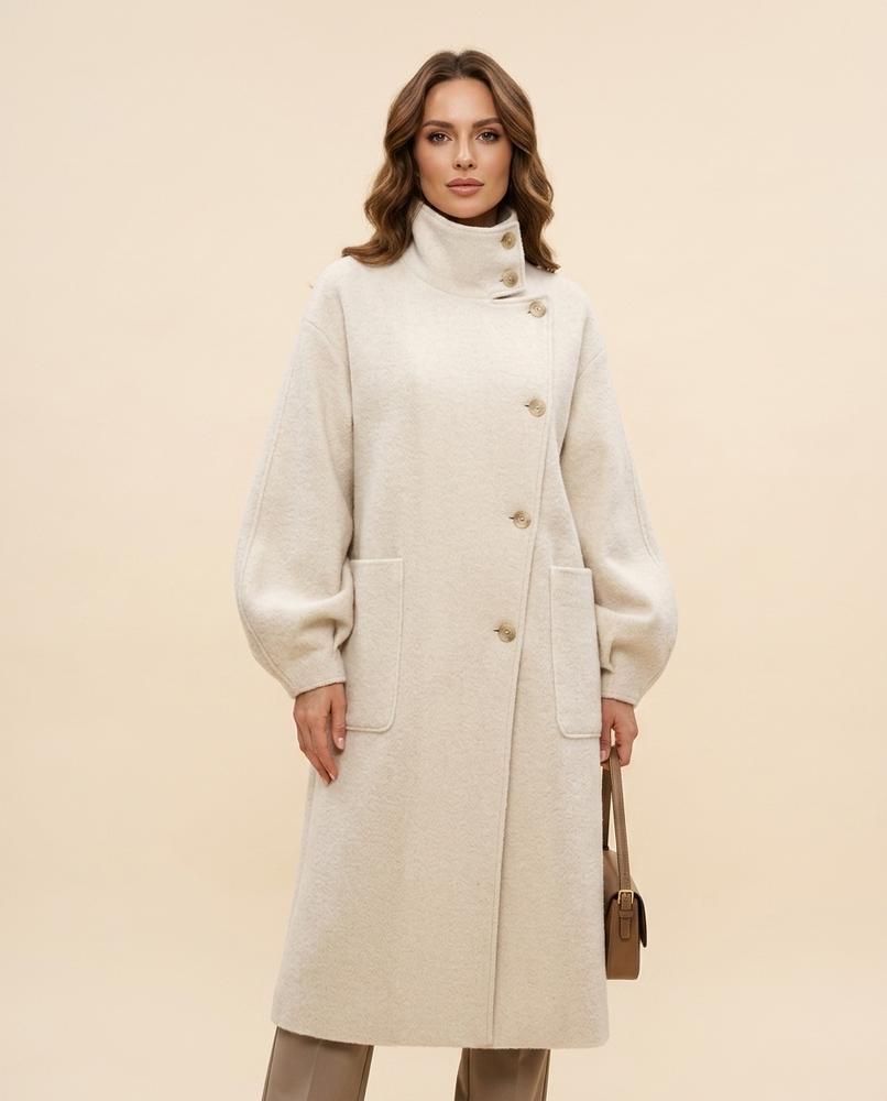 Madline24 - Lesen | Hochgeschlossener Asymmetrischer Mantel Damen