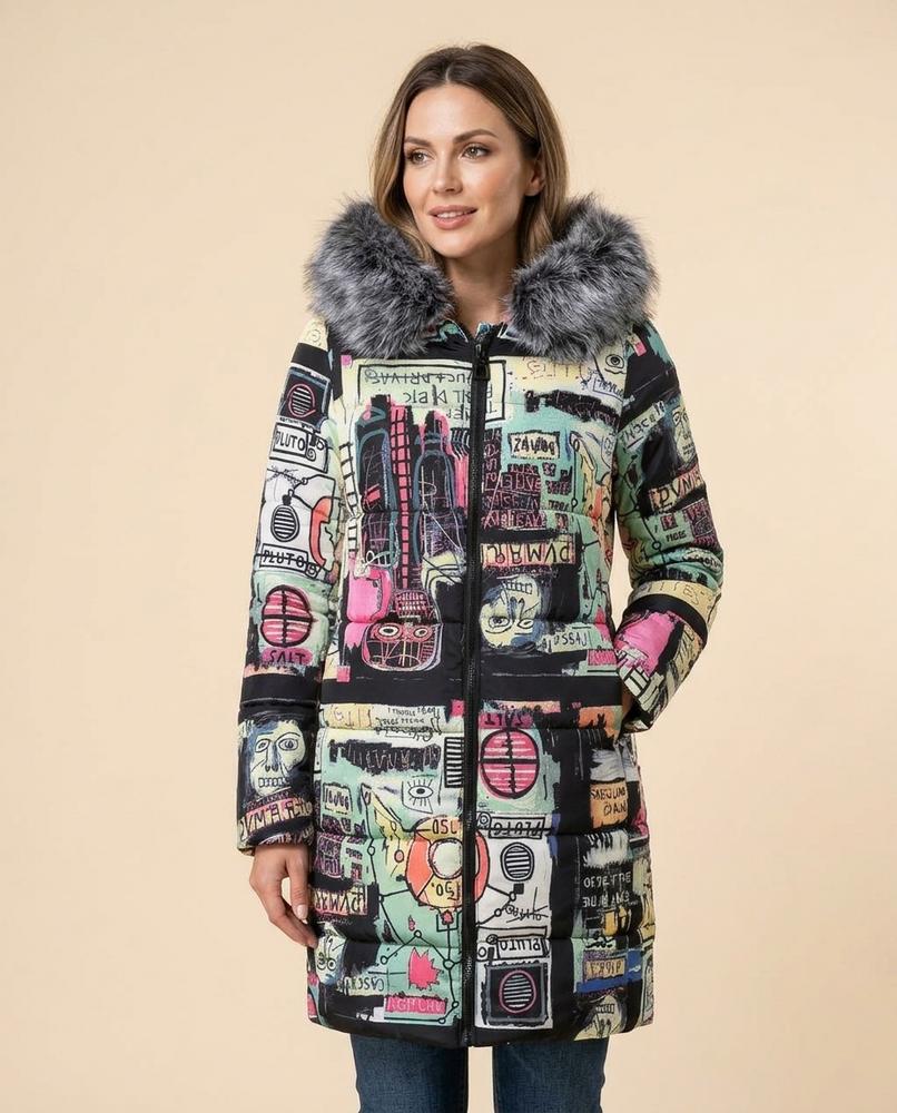 Madline24 - Yorel | Gefüttert Bedruckt Mantel Damen