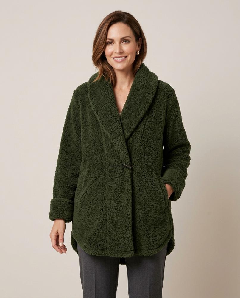 Madline24 - Salan | Asymmetrisch Strukturiert Cardigan Damen