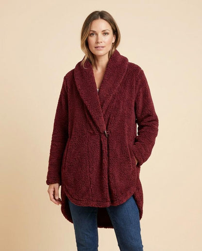 Madline24 - Salan | Asymmetrisch Strukturiert Cardigan Damen