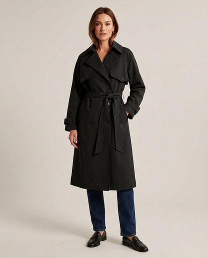 Madline24 - Nolor | Zweireihiger Gegürtelter Mantel Damen