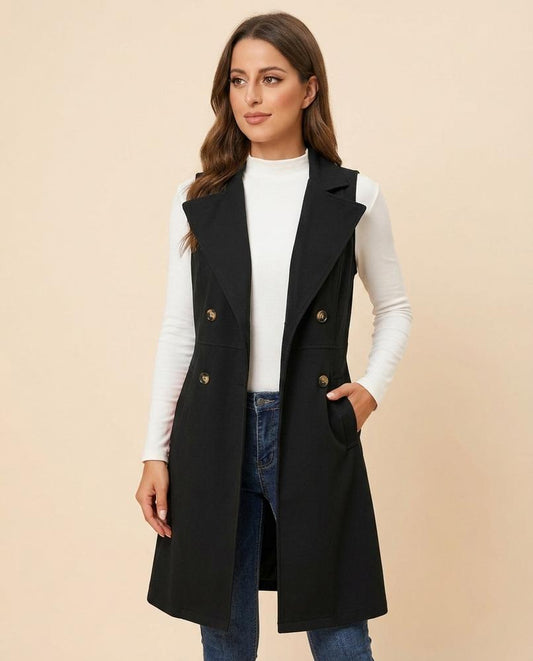 Madline24 - Ladar | Ärmellose Doppelreihige Weste Damen