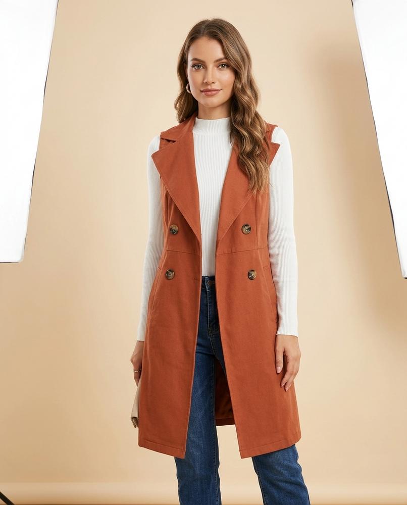 Madline24 - Ladar | Ärmellose Doppelreihige Weste Damen