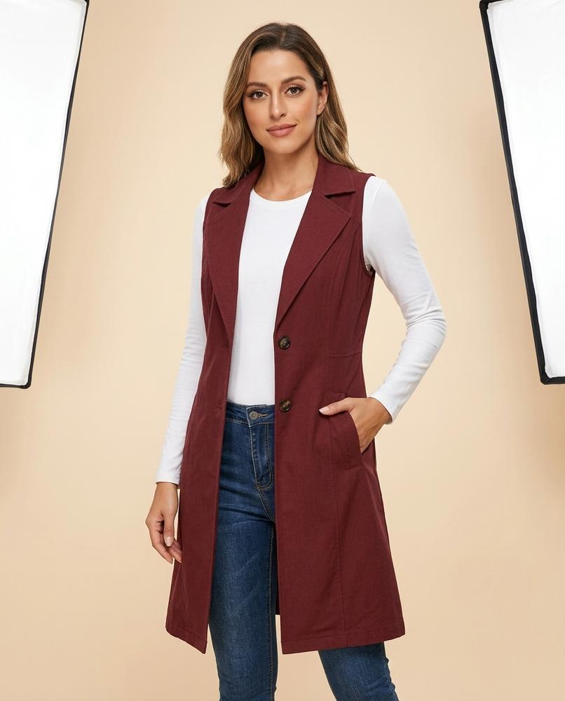 Madline24 - Ladar | Ärmellose Doppelreihige Weste Damen