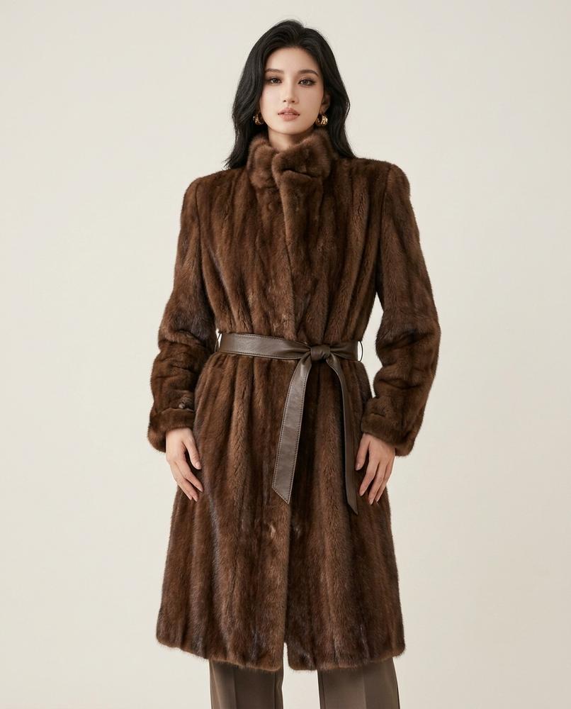 Madline24 - Lyken | Gegürtet Plüschig Mantel Damen