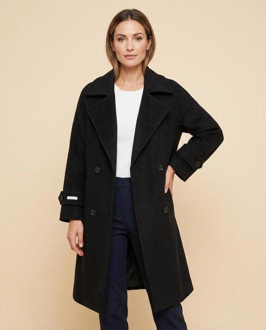 Madline24 - Covar | Doppelreihiger Wollähnlicher Mantel Damen